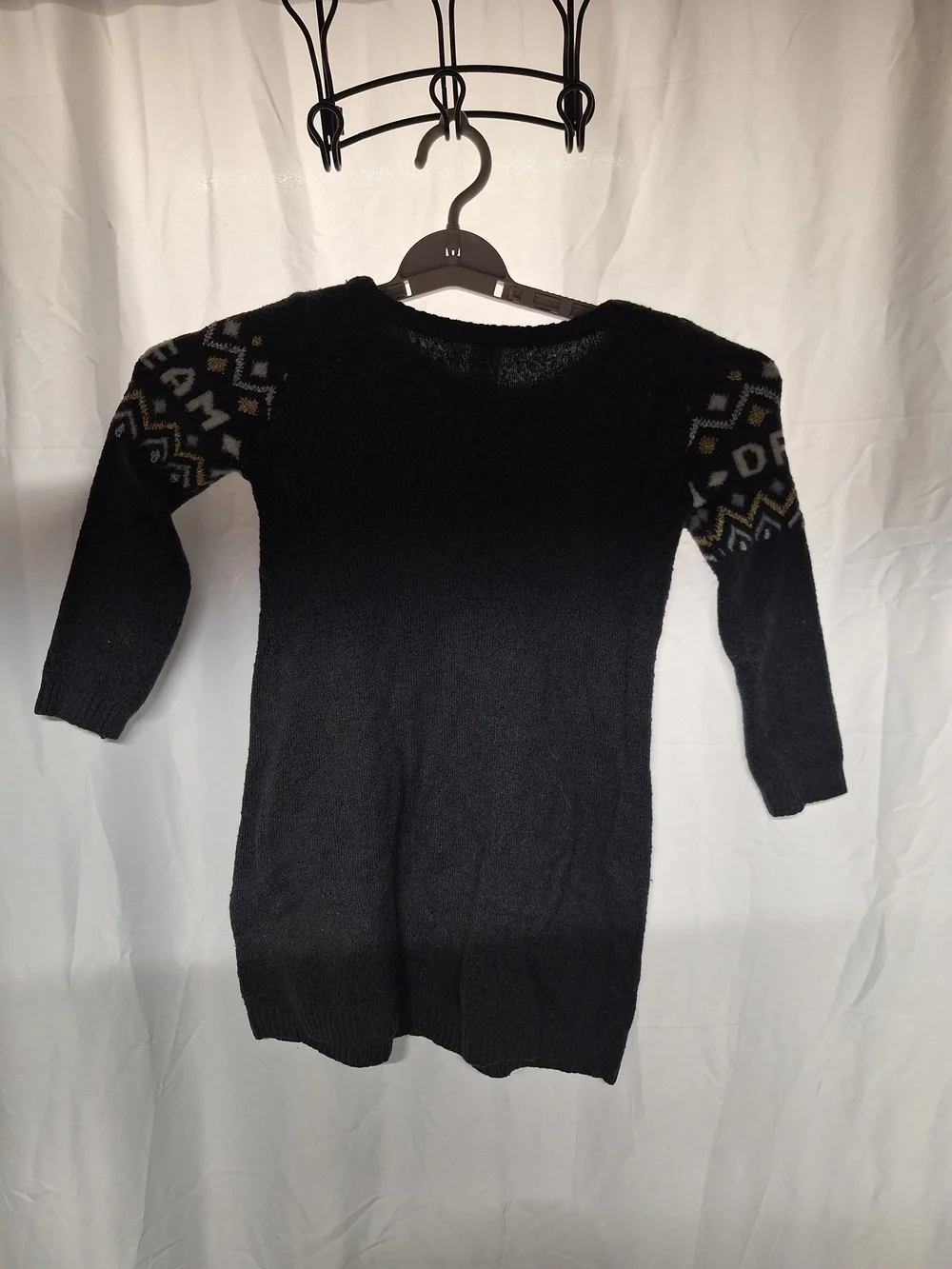 Carter's Black Knit Dress with 'DREAM'
